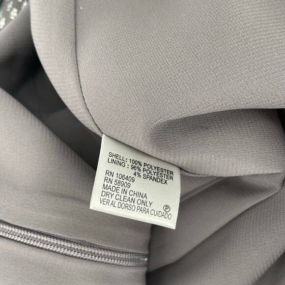 ANTONIO MELANI Skirt Size 4 NWT Silver/Grey Dots Metallic Flowy Holiday Office - Picture 12 of 14